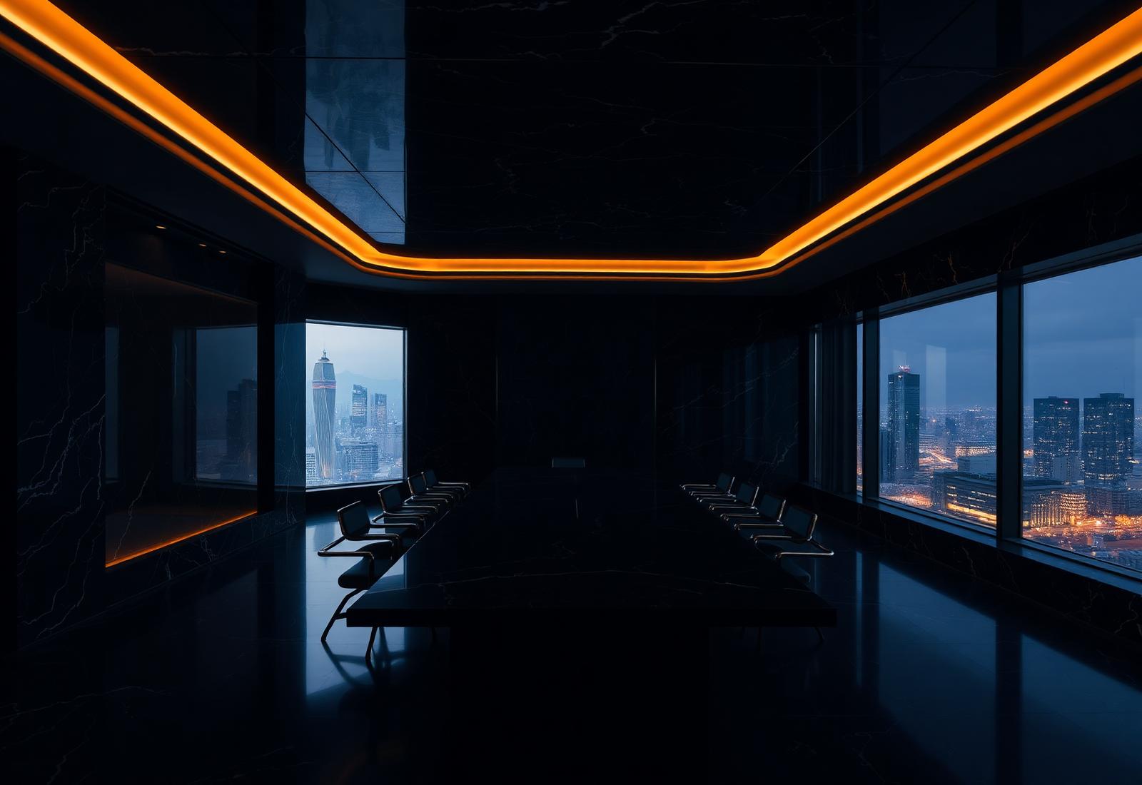 Modern luxury boardroom interior